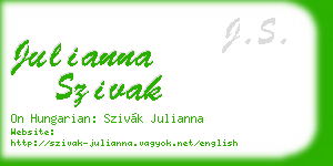 julianna szivak business card