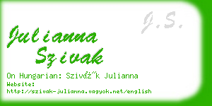 julianna szivak business card